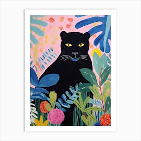 Black Panther In The Jungle, Matisse Inspired Art Print