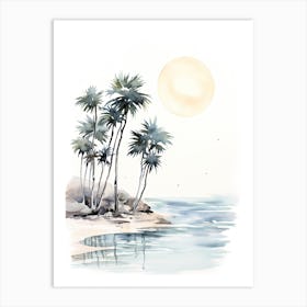 Watercolour Of Pismo Beach   California Usa 0 Art Print