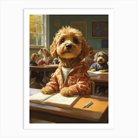 Cavapoo Model Student Art Print