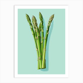 Asparagus Summer Illustration 3 Art Print