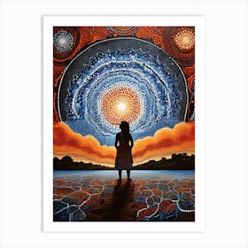 Default Australian Aboriginal Dot Painting Style Art Dreamtime 1 Art Print