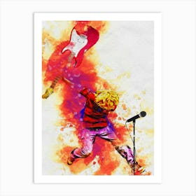 Smudge Kurt Cobain Jump Art Print