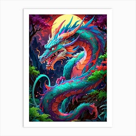 Dragon In The Forest 2 Art Print