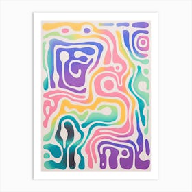 Abstract Landscape Risograph Style 4 Art Print