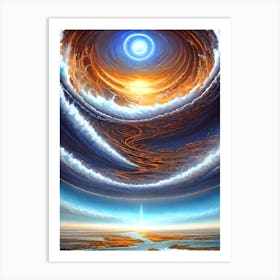 Spiral Galaxy In Space Art Print