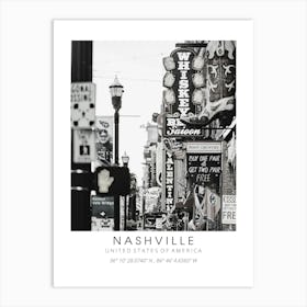 Nashville Usa Art Print