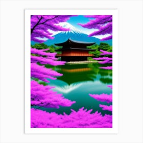 Cherry Blossoms Mount Fuji Japan 2 Art Print