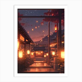 Night Lanterns Art Print