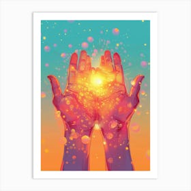 Hands Of Light Art Print