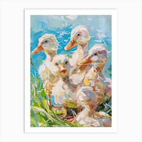 Ducks In The Grass 1 Art Print