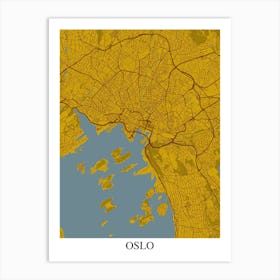 Oslo Yellow Blue Art Print