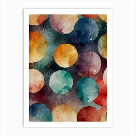 Watercolor Circles 2 Art Print