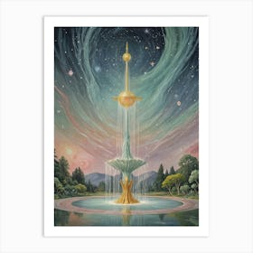 Fountain Of The Stars Art Print