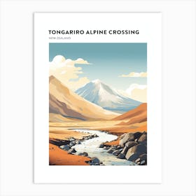 Tongariro Alpine Crossing New Zealand 2 Hiking Trail Landscape Poster Art Print