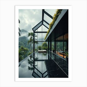 Modern House In The Mountains Art Print