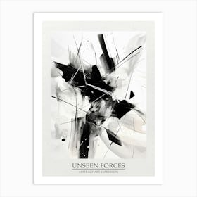 Unseen Forces Abstract Black And White 2 Poster Art Print