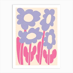 Pink And Purple Flowers Art Print