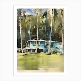 Hawaiian Beach House Art Print