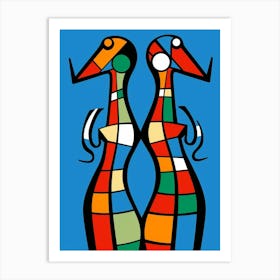 Seahorse Abstract Pop Art 3 Art Print