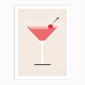 Mid Century Modern French Martini Martini Floral Infusion Cocktail 1 Art Print
