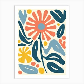 Abstract Floral Painting 3 Art Print