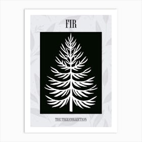 Fir Tree Simple Geometric Nature Stencil 1 Poster Art Print