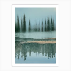 Nature's Landscape. Forest, Lakes, And Reflection In Water. 1 Art Print