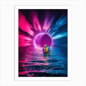 Ship In The Ocean Art Print