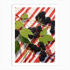 Elderberries Fruit Summer Illustration 4 Art Print