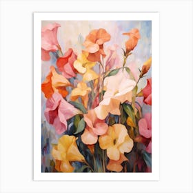 Fall Flower Painting Impatiens 3 Art Print