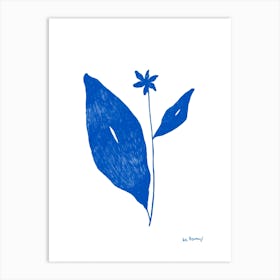 Blue Flower Variations 2 Art Print