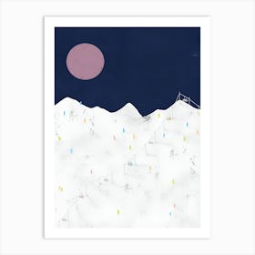 Moonlight In The Mountains 1 Art Print