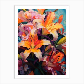 Floral Tiger Lily Art Print