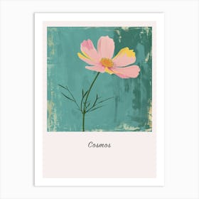 Cosmos 2 Square Flower Illustration Poster Art Print