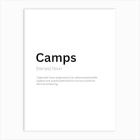 Camps Definition Meaning Art Print