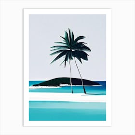 Tobago Cays Saint Vincent And The Grenadines Simplistic Tropical Destination Art Print