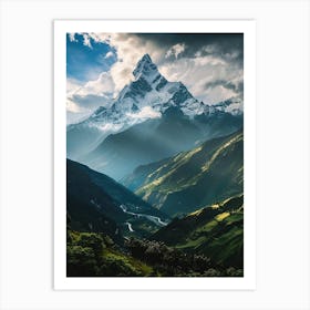 Nepal Mountains Art Print