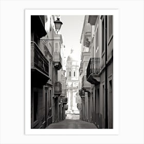 Valletta, Malta, Black And White Photography 3 Art Print