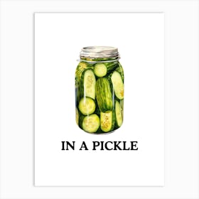 In A Pickle Illustration Kitchen Art Print