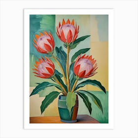 Protea Flowers Art Print