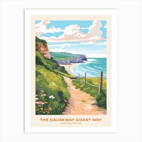 The Causeway Coast Way Northern Ireland 3 Hike Poster Art Print