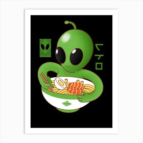 Alien Ramen Art Print