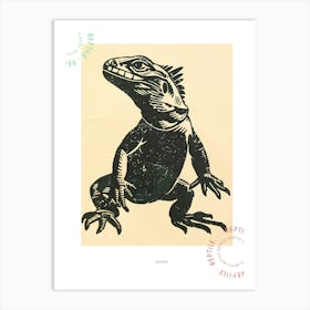 Iguana Bold Block 5 Poster Art Print