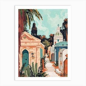 St Louis Cemetery No 1 Storybook Illustration 3 Art Print