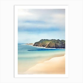 Rodas Beach, Cies Islands, Spain Watercolour Art Print