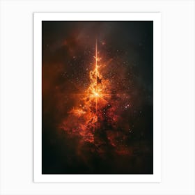 Glowing Tree Nebula Art Print