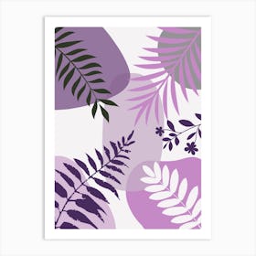 Abstract Fern Leaves 6 Art Print