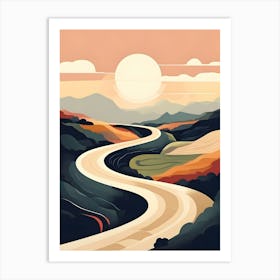 Road To The Sunset 3 Art Print