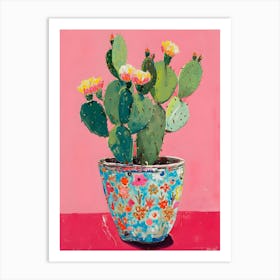 Cactus In A Pot Art Print