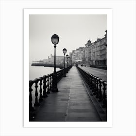 Gijon, Spain, Black And White Analogue Photography 1 Art Print